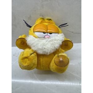 Vtg Dakin Garfield Bah Hunbug Christmas Car Window Cling Plush Suction Cup GUC